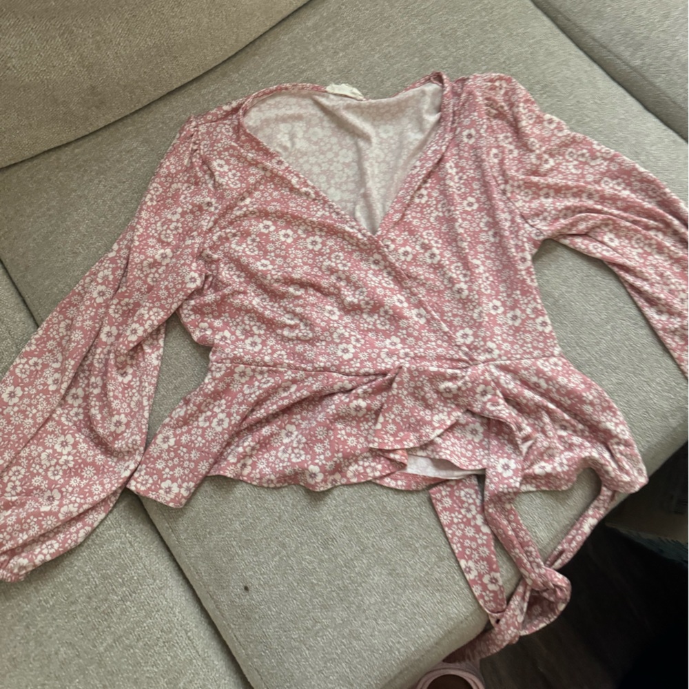 Aeropostale Pink and White Pajama Set Intimates
